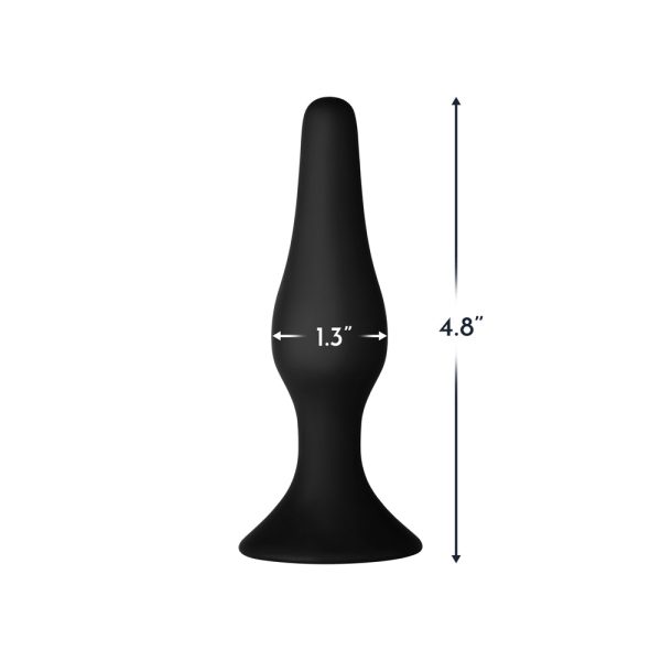 Forto F-11 Lungo Silicone Anal Plug Medium Black - Image 4