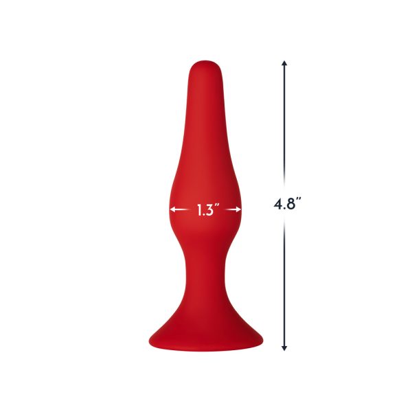 Forto F-11 Lungo Silicone Anal Plug Medium Red - Image 4