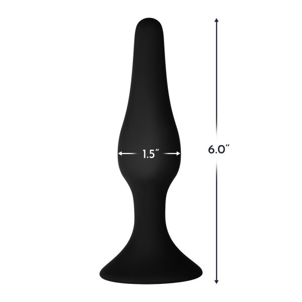 Forto F-11 Lungo Silicone Anal Plug Large Black - Image 4