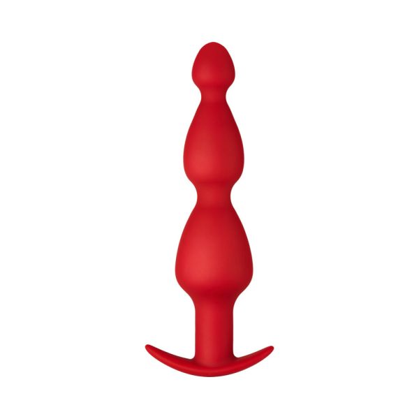 Forto F-52 Cone Beads Silicone Anal Plug Red - Image 2