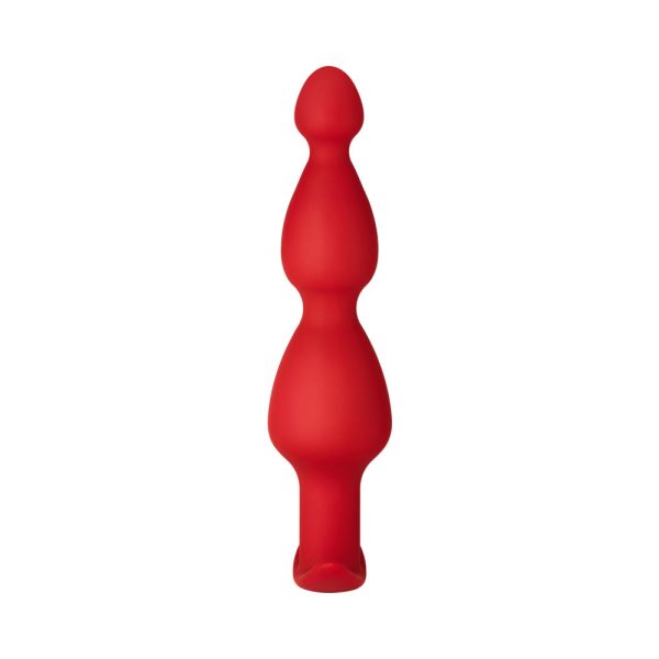 Forto F-52 Cone Beads Silicone Anal Plug Red - Image 3