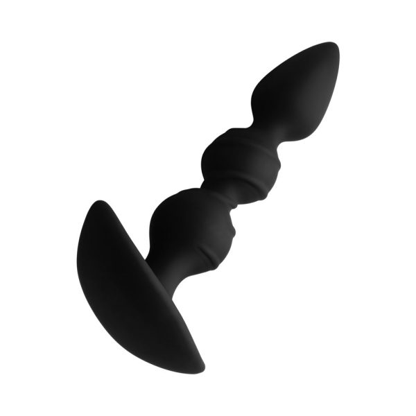 Forto F-42 Spiral Beads Silicone Anal Plug Black - Image 4