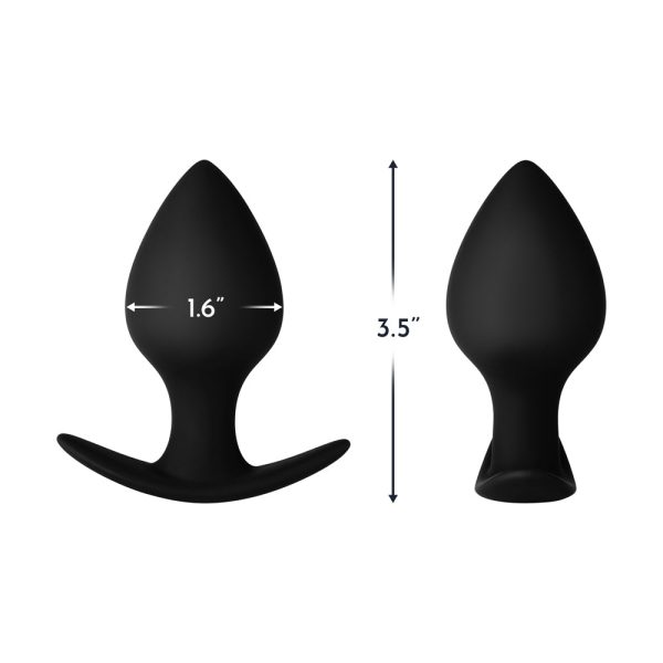 Forto F-60 Spade Silicone Anal Plug Small Black - Image 5