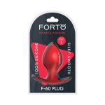 Forto F-60 Spade Silicone Anal Plug Small Red