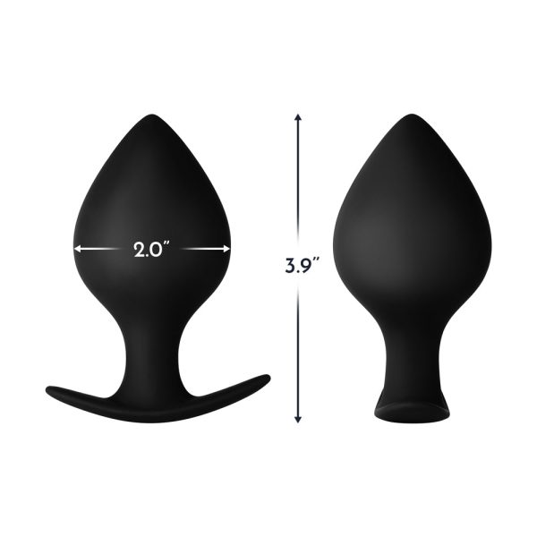 Forto F-60 Spade Silicone Anal Plug Medium Black - Image 5