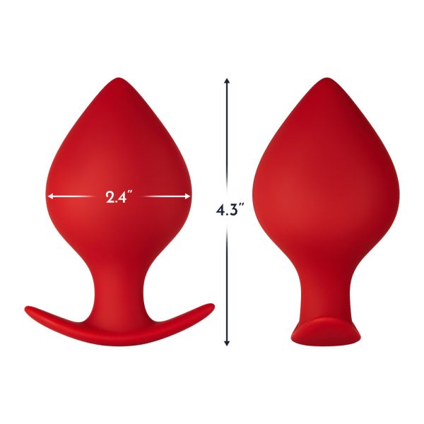 Forto F-63 Rattler Spade Silicone Anal Plug Large Red - Image 5