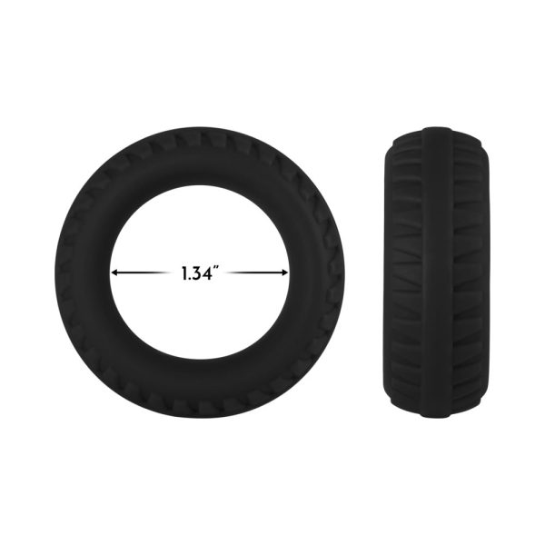 Forto F-12 Liquid Silicone Cockring 35mm Black - Image 5