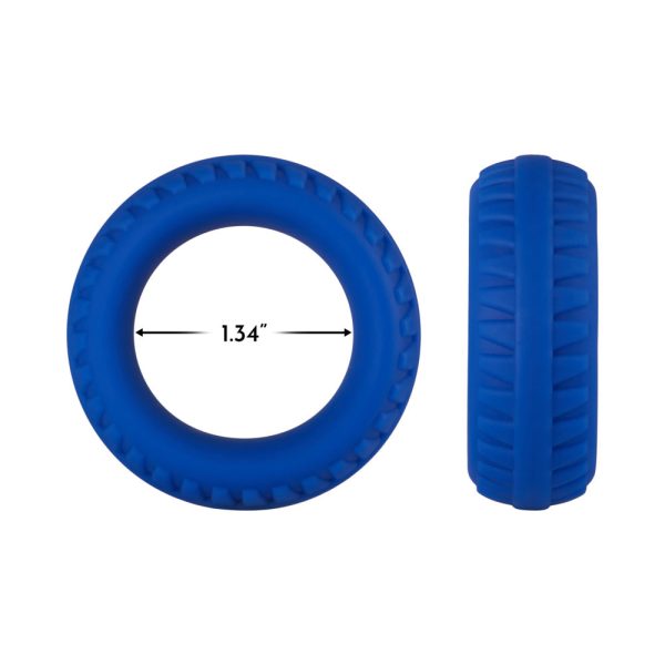 Forto F-12 Liquid Silicone Cockring 35mm Blue - Image 5