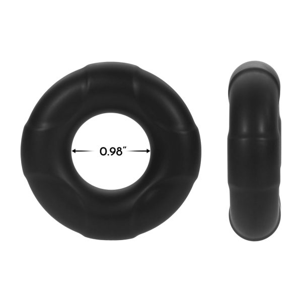 Forto F-33 Liquid Silicone Cockring Large Black - Image 5