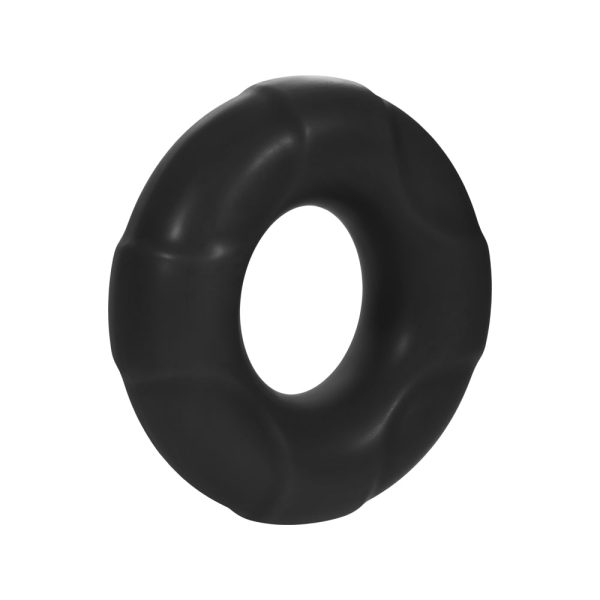 Forto F-33 Liquid Silicone Cockring Medium Black - Image 2