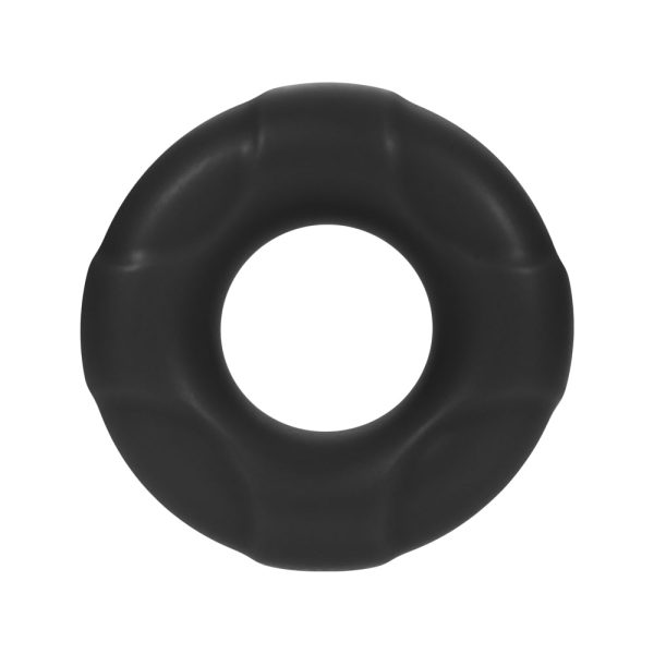Forto F-33 Liquid Silicone Cockring Medium Black - Image 3