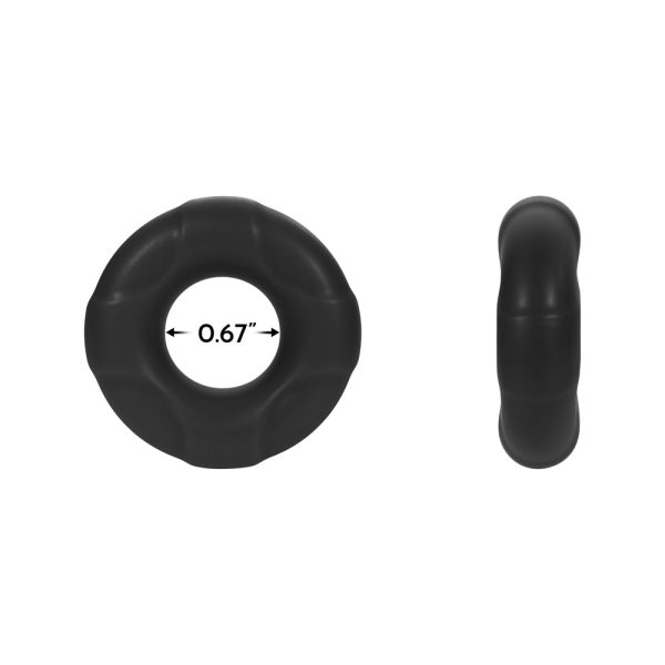 Forto F-33 Liquid Silicone Cockring Small Black - Image 5
