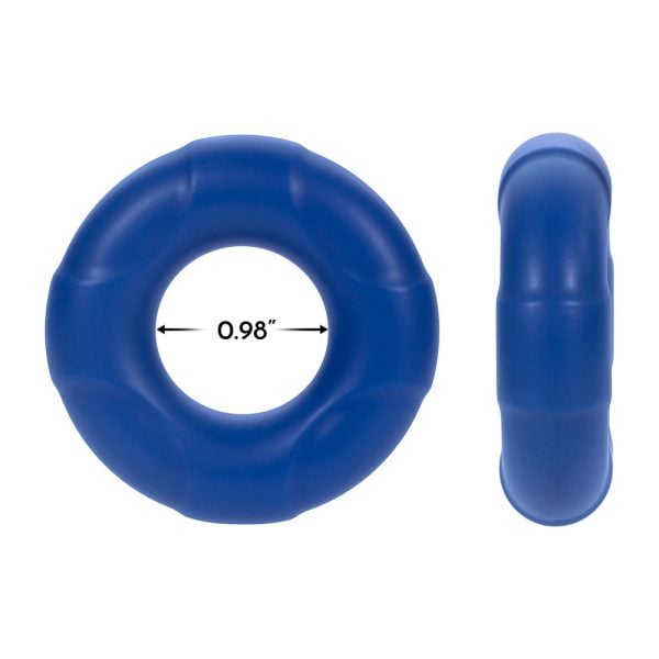 Forto F-33 Liquid Silicone Cockring Large Blue - Image 5