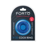 Forto F-33 Liquid Silicone Cockring Medium Blue