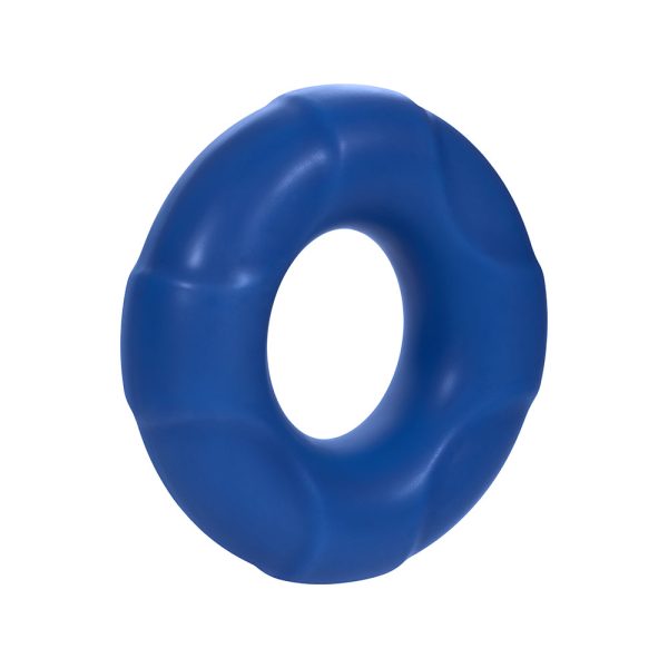 Forto F-33 Liquid Silicone Cockring Medium Blue - Image 2