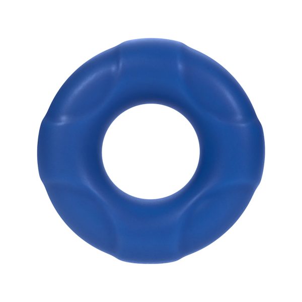 Forto F-33 Liquid Silicone Cockring Medium Blue - Image 3