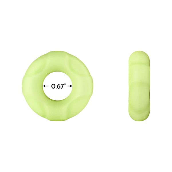 Forto F-33 Liquid Silicone Cockring Small Glow - Image 5