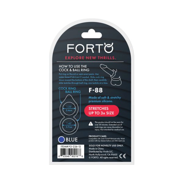 Forto F-88 Liquid Silicone Cock & Ball Ring Blue - Image 6