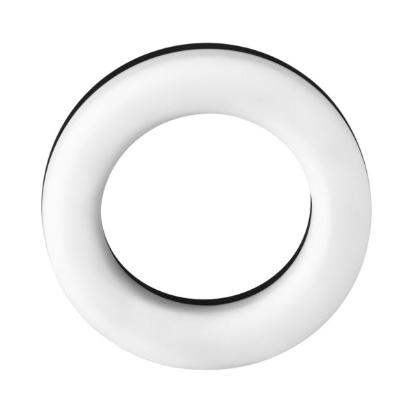 Forto F-19 Liquid Silicone 2-Tone Cockring Black/White - Image 2