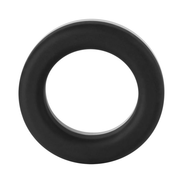 Forto F-19 Liquid Silicone 2-Tone Cockring Black/White - Image 5