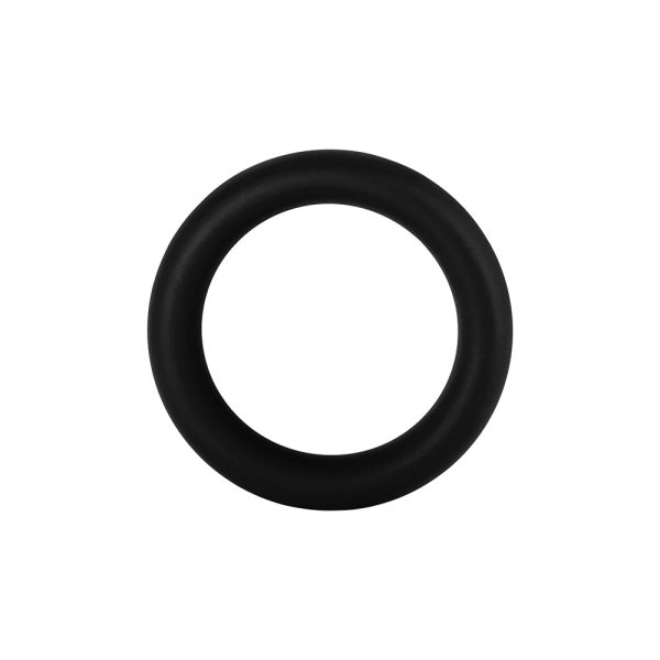 Forto F-64 Wide Liquid Silicone Cockring Small Black - Image 2
