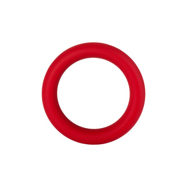 Forto F-64 Wide Liquid Silicone Cockring Small Red - Image 2