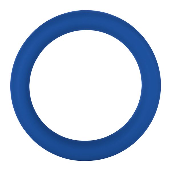 Forto F-64 Wide Liquid Silicone Cockring Large Blue - Image 2