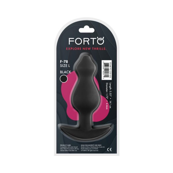 Forto F-78 Pointee Silicone Anal Plug Large Black - Image 6