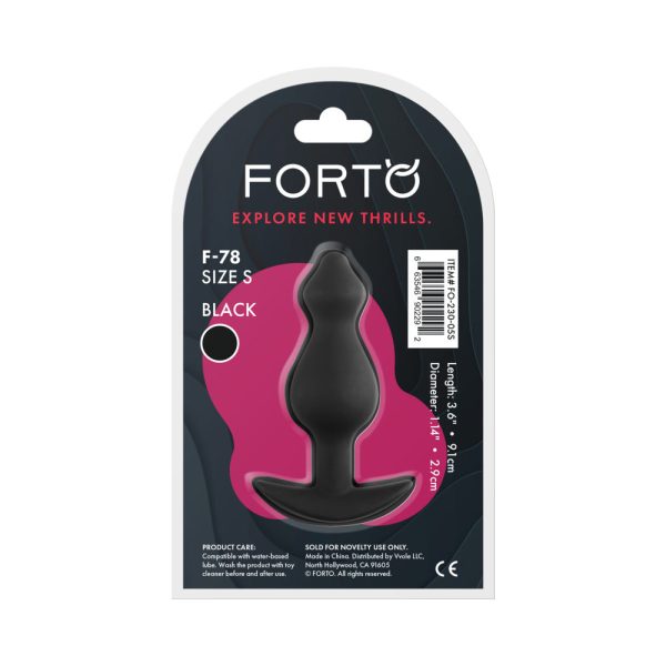 Forto F-78 Pointee Silicone Anal Plug Small Black - Image 6
