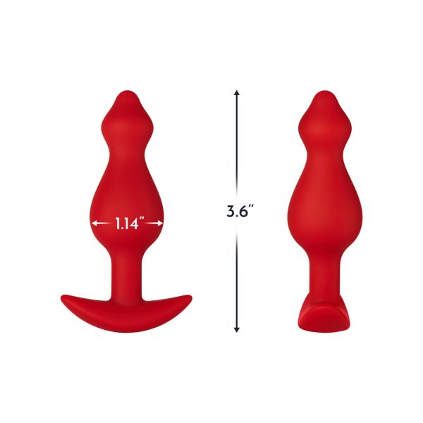 Forto F-78 Pointee Silicone Anal Plug Small Red - Image 5