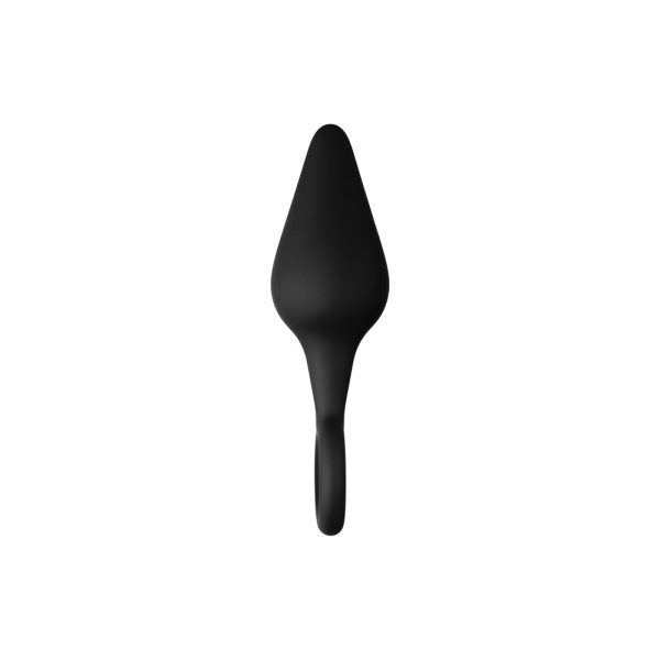 Forto F-10 Silicone Anal Plug with Pull Ring Small Black - Image 3