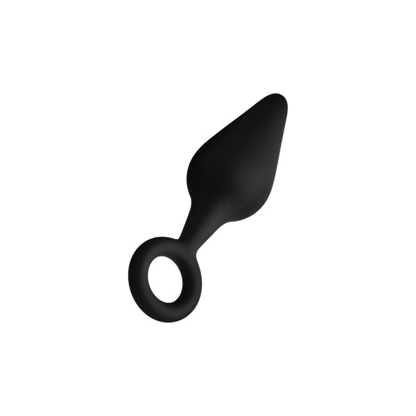Forto F-10 Silicone Anal Plug with Pull Ring Small Black - Image 4