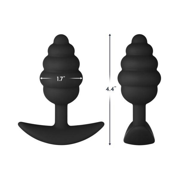 Forto F-83 Spiral Silicone Anal Plug Black - Image 5
