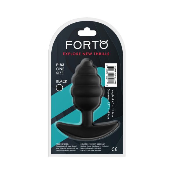 Forto F-83 Spiral Silicone Anal Plug Black - Image 6