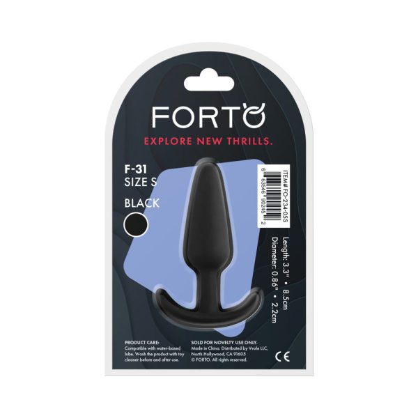 Forto F-31 Silicone Anal Plug Small Black - Image 6