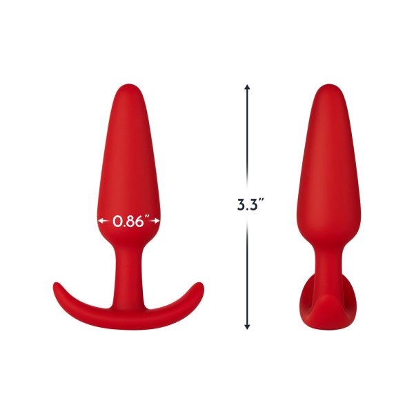Forto F-31 Silicone Anal Plug Small Red - Image 5