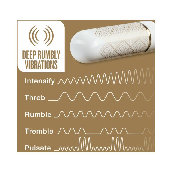 Blush The Collection Glitzy Deco Rechargeable Bullet Vibrator White - Image 4