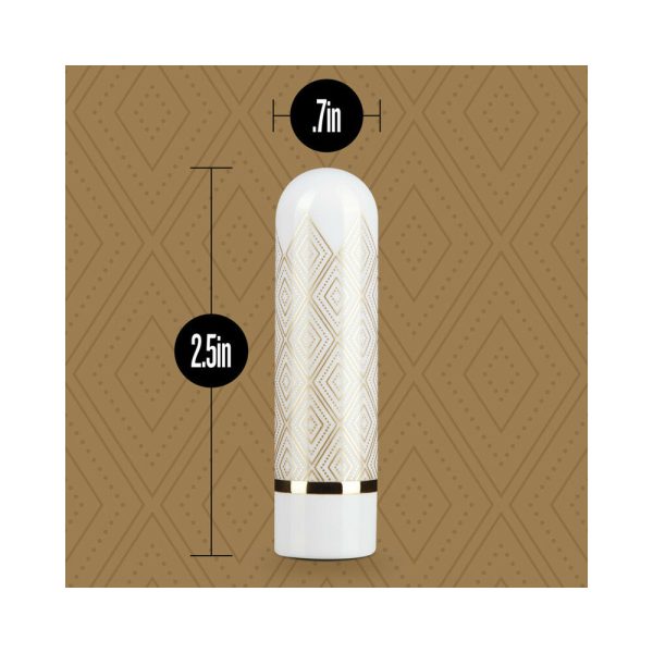 Blush The Collection Glitzy Deco Rechargeable Bullet Vibrator White - Image 5