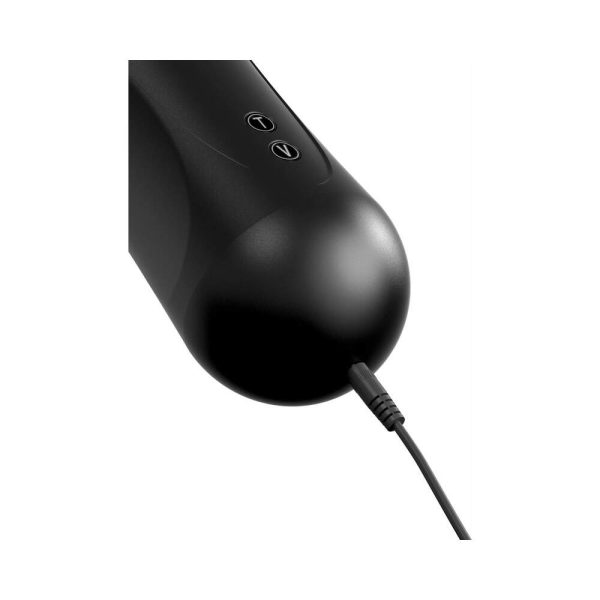 PDX Elite Moto Stroker Rechargeable Thrusting Vibrating Masturbator Clear/Black - Image 8