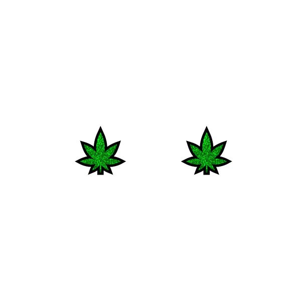 Weed Leaf Earrings - Image 3
