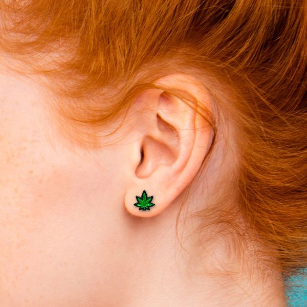 Weed Leaf Earrings - Image 2