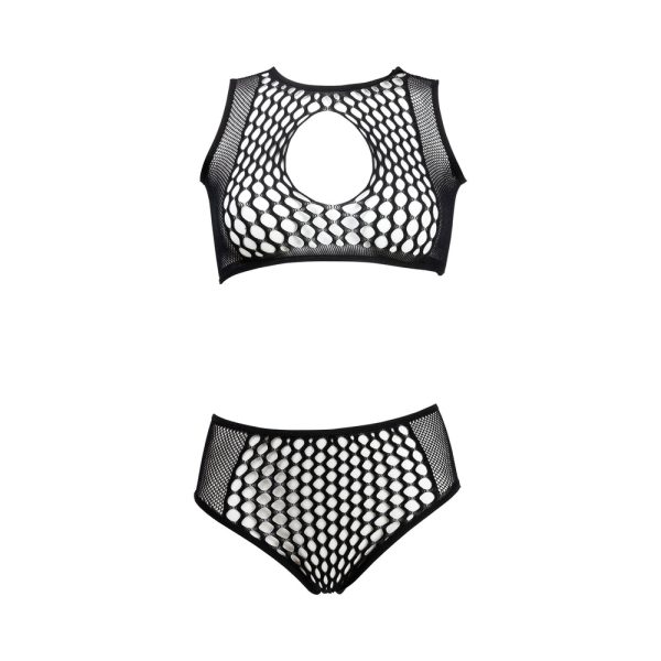 Le Desir Duo Key Hole Bra Set Black O/S - Image 5