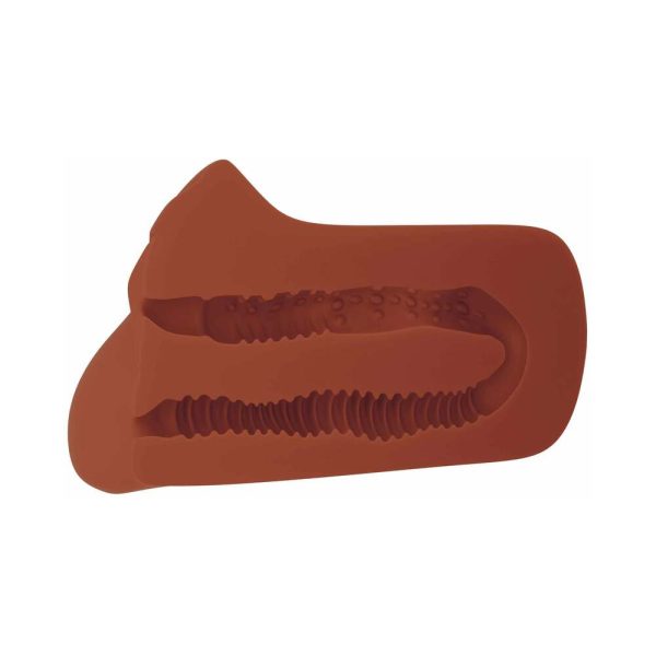 PDX Plus Pick Your Pleasure Dual Entry Stroker Brown - Image 4