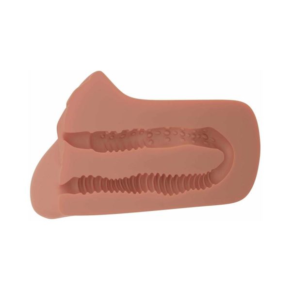 PDX Plus Pick Your Pleasure Dual Entry Stroker Tan - Image 4