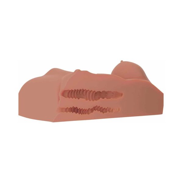 PDX Plus Perfect DD''s Dual Entry Masturbator Tan - Image 4