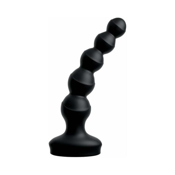 3Some Wall Banger Vibrating Anal Beads With Suction Cup Black - Image 5