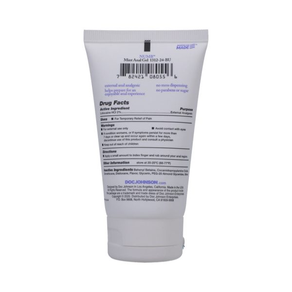 Doc Johnson Numb Anal Gel Mint 2 oz. Bulk - Image 2