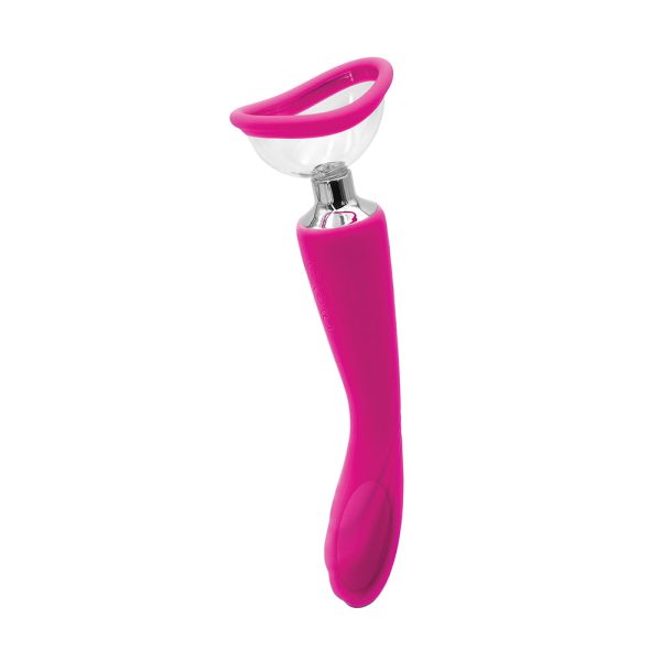 INYA Pump N Vibe Rechargeable Dual-Ended Vibrator & Pump Set Pink - Image 3