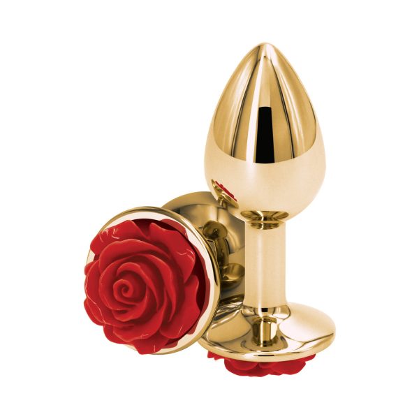 Rear Assets Rose Anal Plug Small Red - Image 2