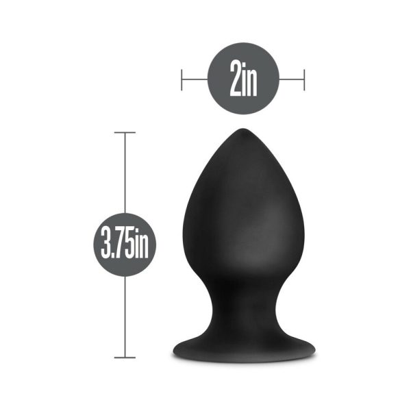 Anal Adventures Platinum Silicone Anal Stout Plug Large Black - Image 5